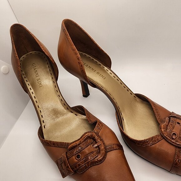 Gianni Bini like NEW Soft Chocolate Leather pumps - Picture 3 of 8